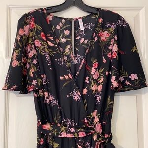 Xhilaration floral jumpsuit, size M